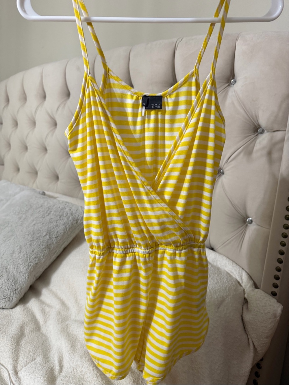 Urban outfitters sparkle & fade striped romper